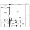 Traditional 1x1 886 SF